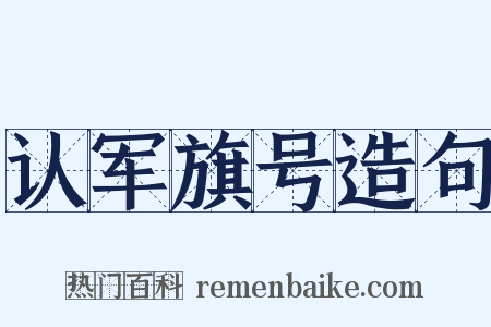 认军旗号造句是什么意思的图片